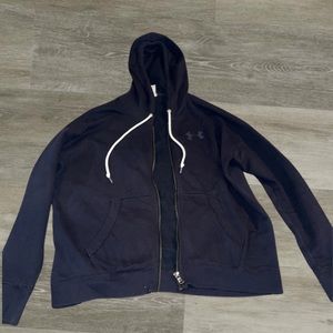 black under armour zip up hoodie
